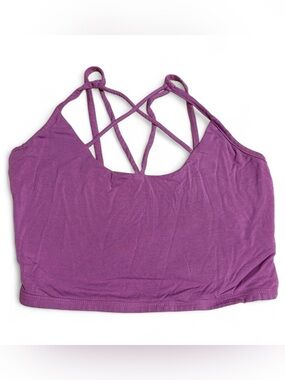 Purple Strappy Crop Top